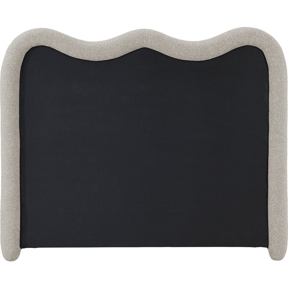 Gavin Beige Chenille Fabric King Bed