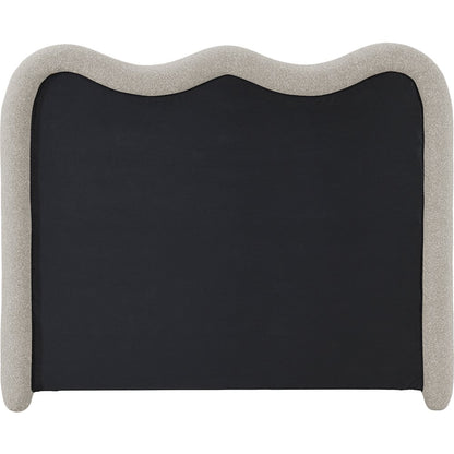 Gavin Beige Chenille Fabric King Bed