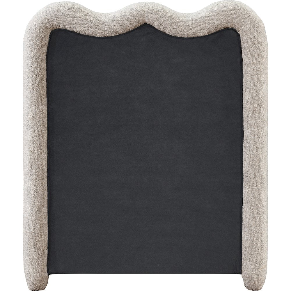 Gavin Beige Chenille Fabric Twin Bed
