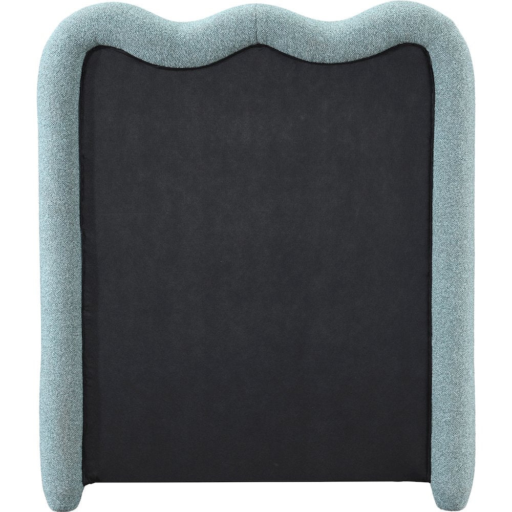 Gavin Blue Chenille Fabric Twin Bed