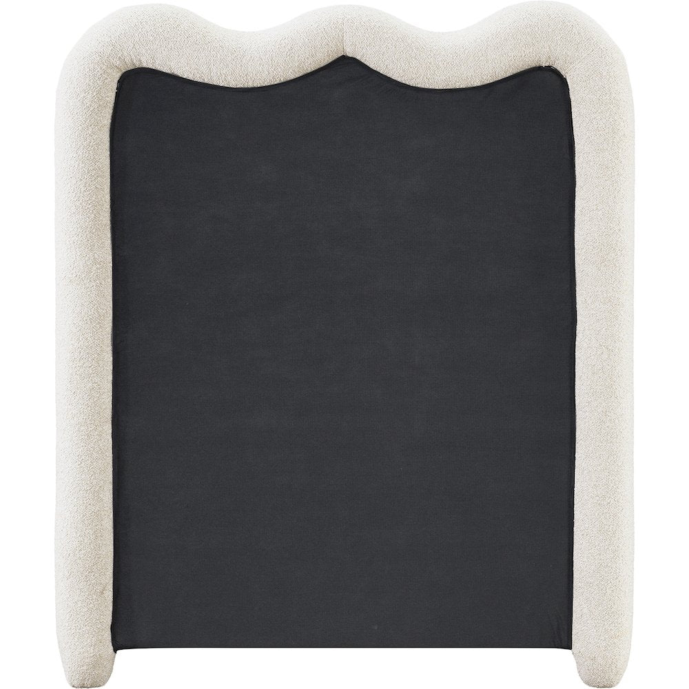 Gavin Cream Chenille Fabric Twin Bed