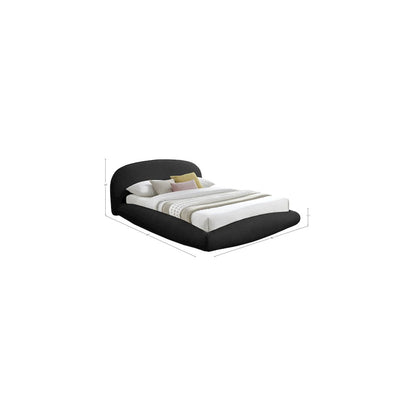 Genesis Black Teddy Fabric King Bed