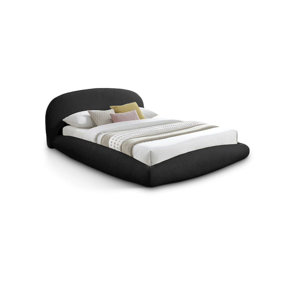 Genesis Black Teddy Fabric Queen Bed