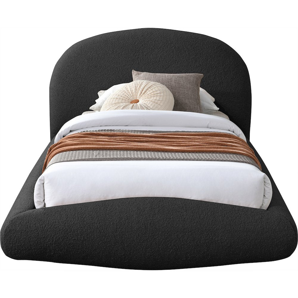 Genesis Black Teddy Fabric Twin Bed