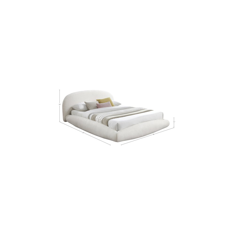 Genesis Cream Teddy Fabric King Bed