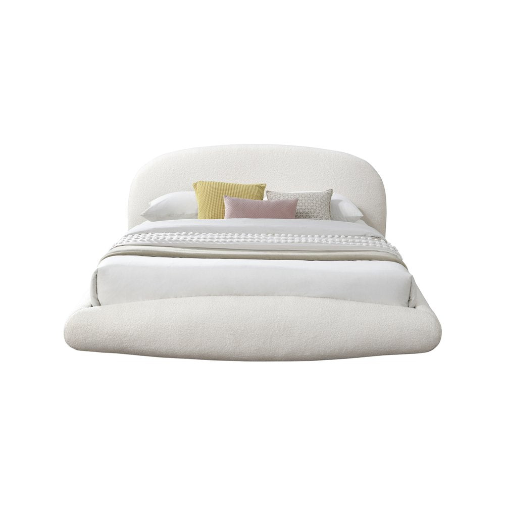 Genesis Cream Teddy Fabric Queen Bed