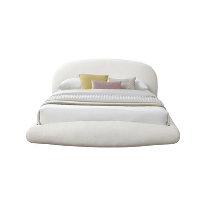 Genesis Cream Teddy Fabric Queen Bed