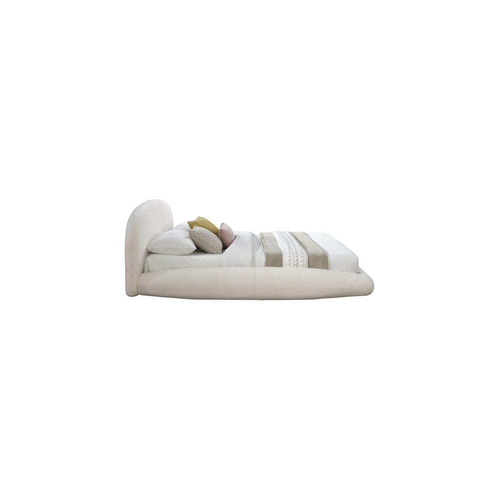 Genesis Cream Teddy Fabric Queen Bed
