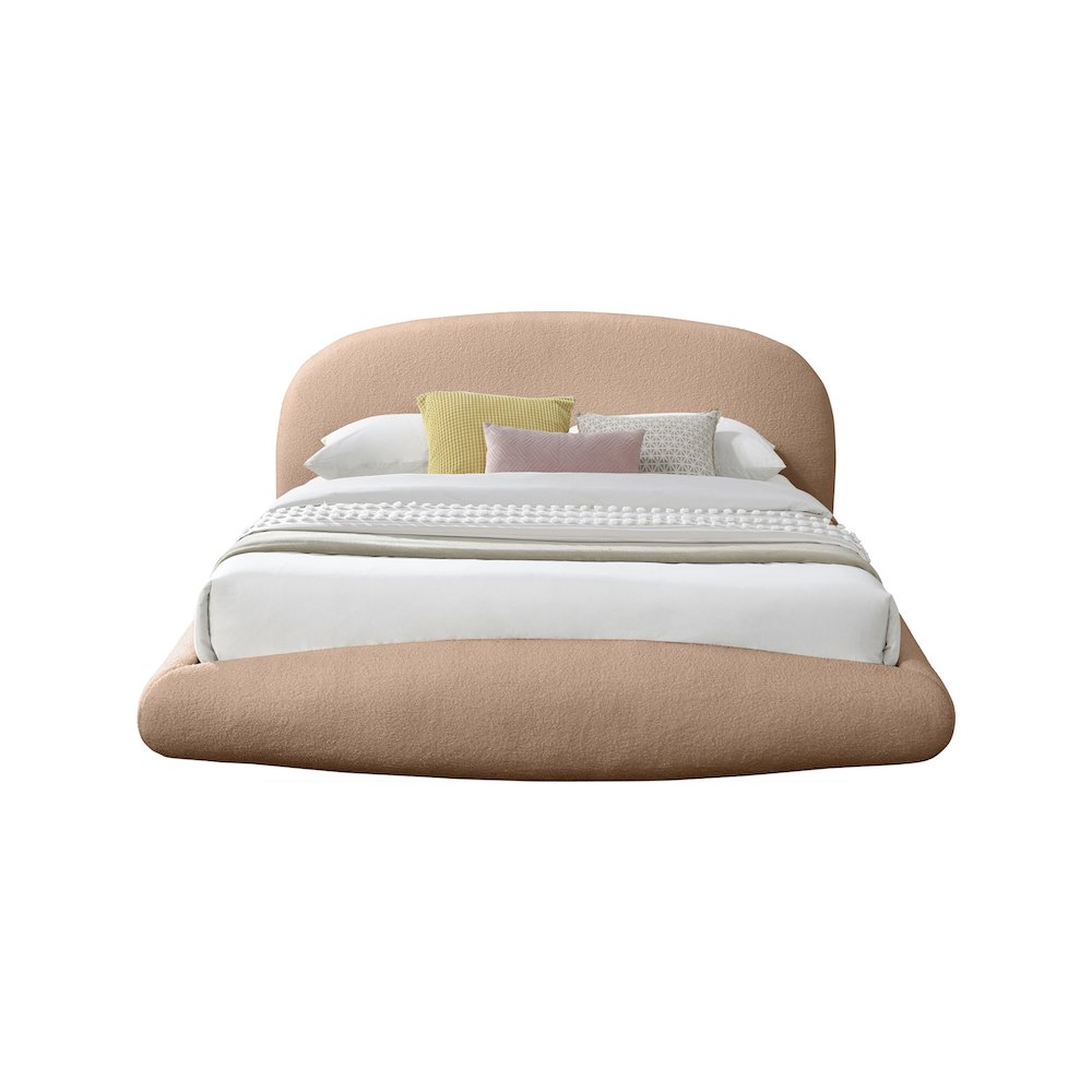 Genesis Beige Teddy Fabric Full Bed