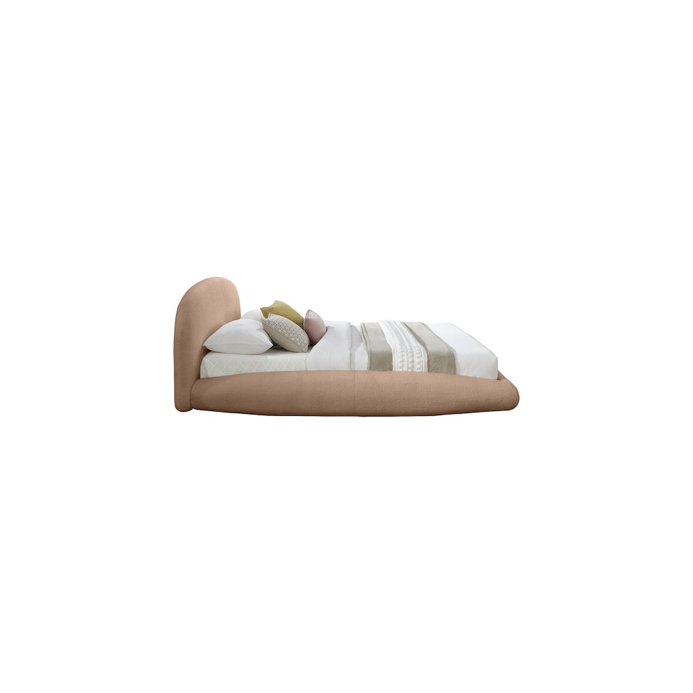 Genesis Beige Teddy Fabric Queen Bed