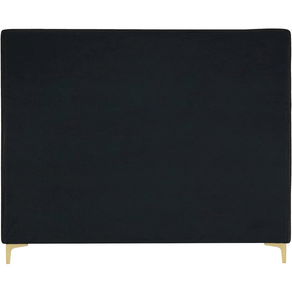 Geri Black Velvet Queen Bed