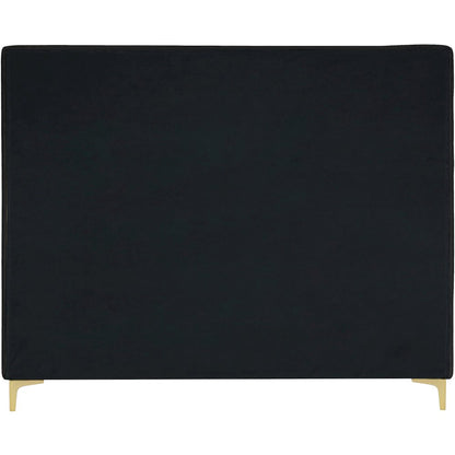 Geri Black Velvet Queen Bed