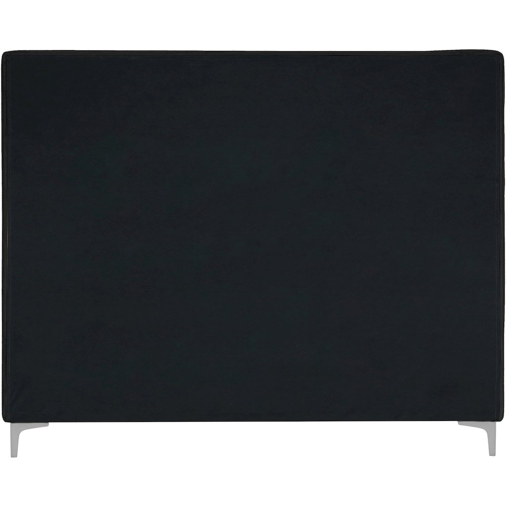 Geri Black Velvet Queen Bed