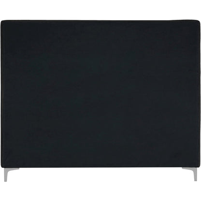 Geri Black Velvet Queen Bed