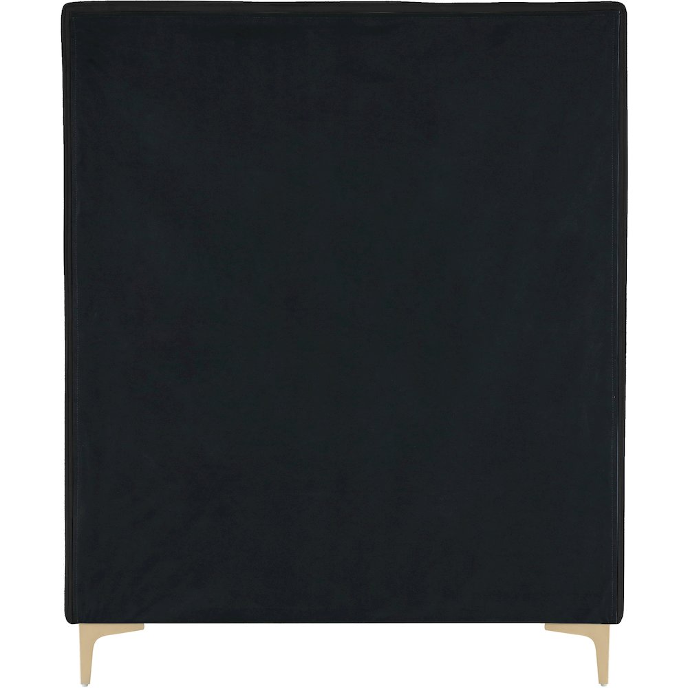 Geri Black Velvet Twin Bed