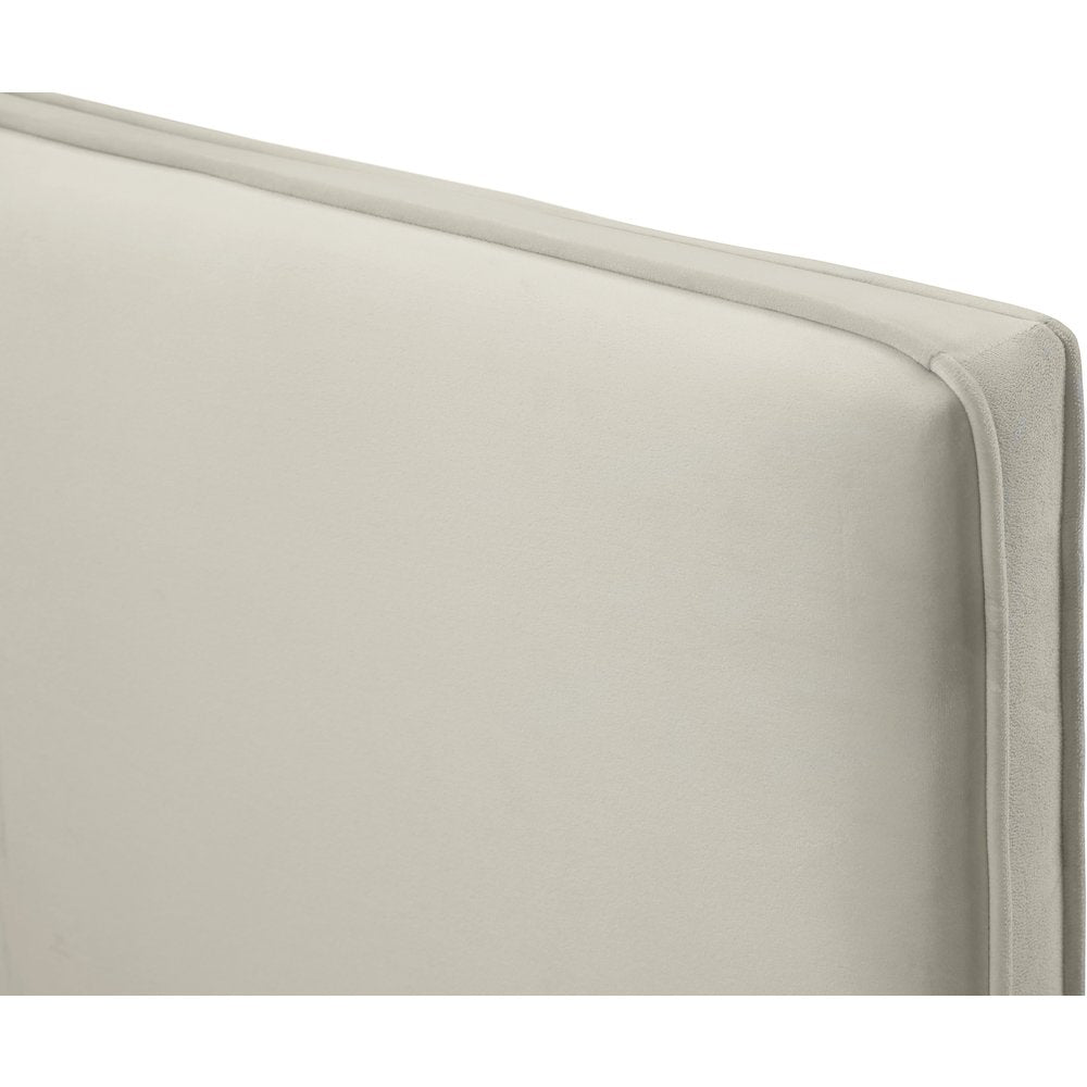 Geri Cream Velvet Full Bed