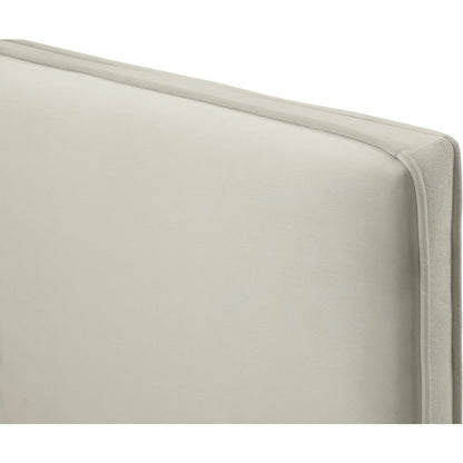 Geri Cream Velvet Full Bed