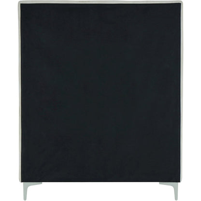 Geri Cream Velvet Twin Bed