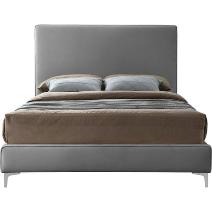 Geri Grey Velvet Full Bed