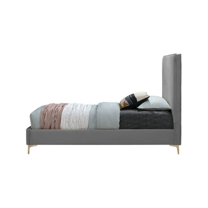 Geri Grey Velvet Full Bed
