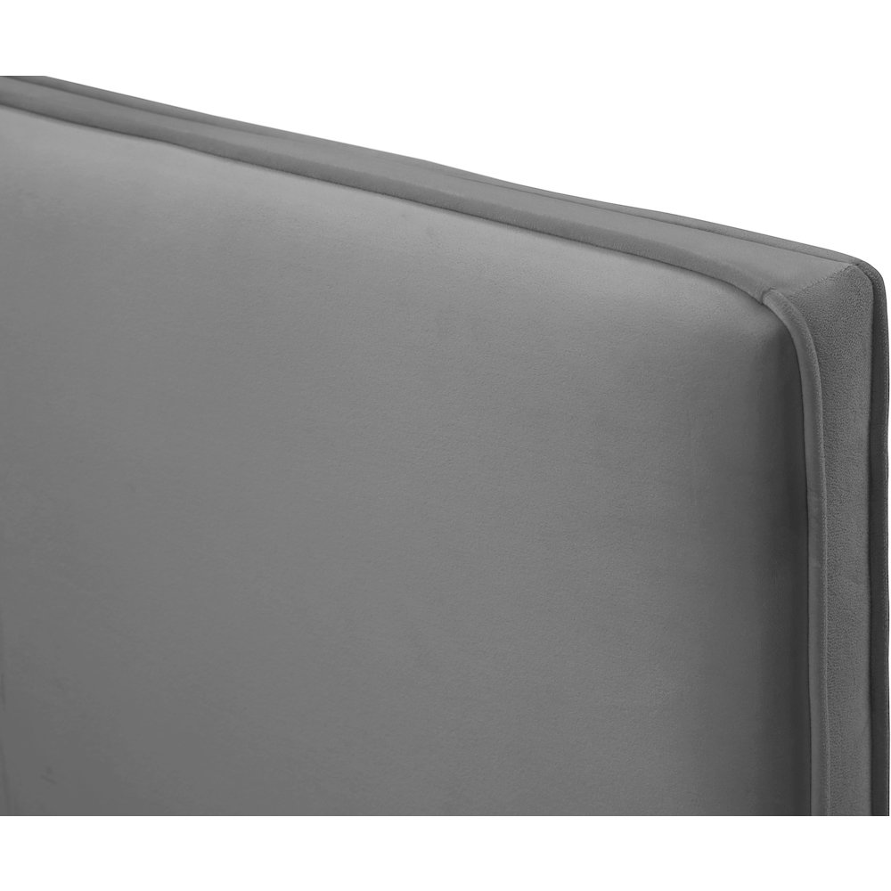 Geri Grey Velvet Queen Bed