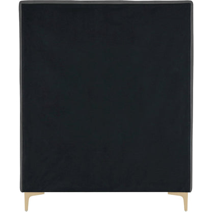 Geri Grey Velvet Twin Bed