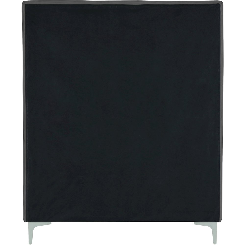 Geri Grey Velvet Twin Bed