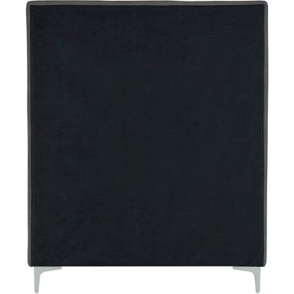 Geri Grey Velvet Twin Bed