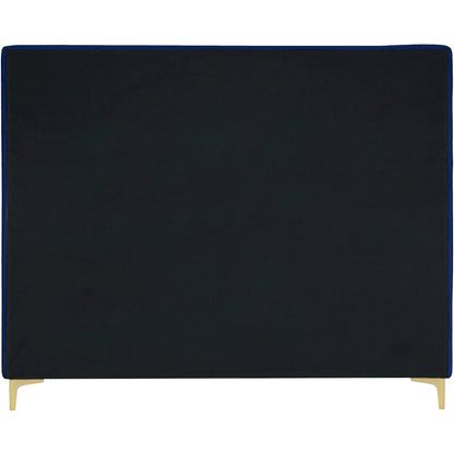 Geri Navy Velvet King Bed