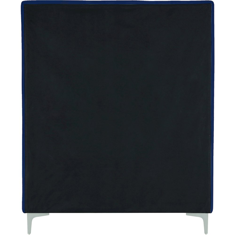 Geri Navy Velvet Twin Bed