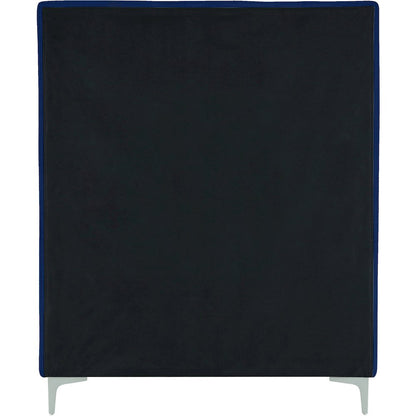 Geri Navy Velvet Twin Bed