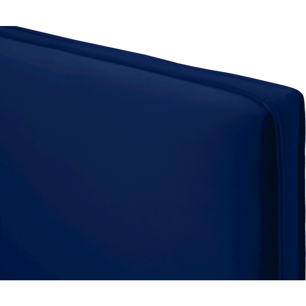 Geri Navy Velvet Twin Bed