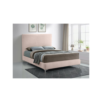 Geri Pink Velvet Full Bed