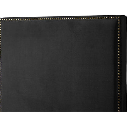 Harlie Black Velvet King Bed