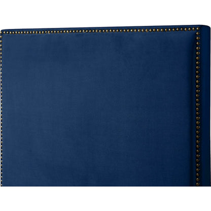 Harlie Navy Velvet King Bed