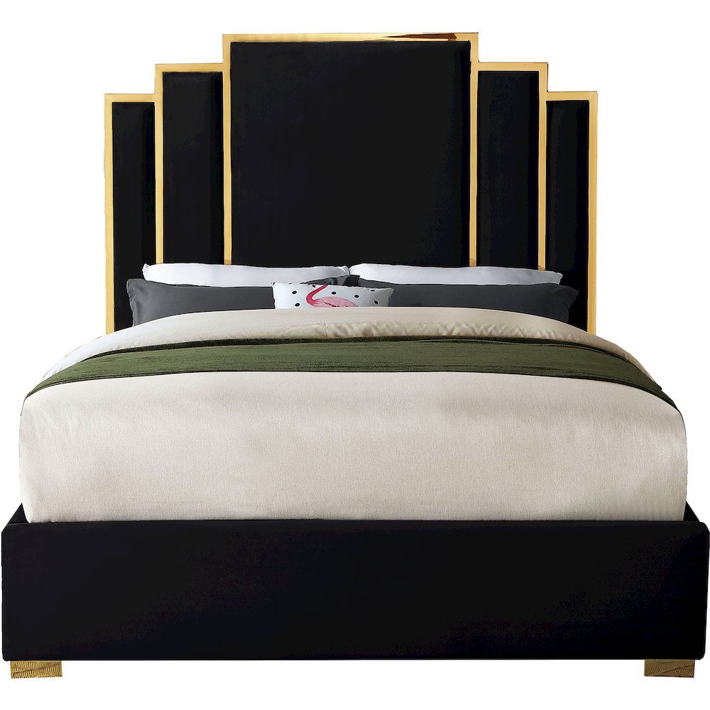Hugo Black Velvet King Bed