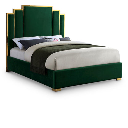Hugo Green Velvet King Bed
