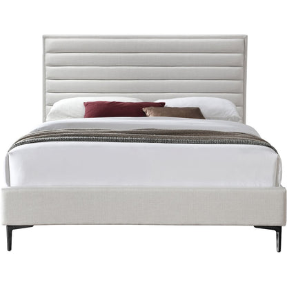 Hunter Cream Linen Textured King Bed