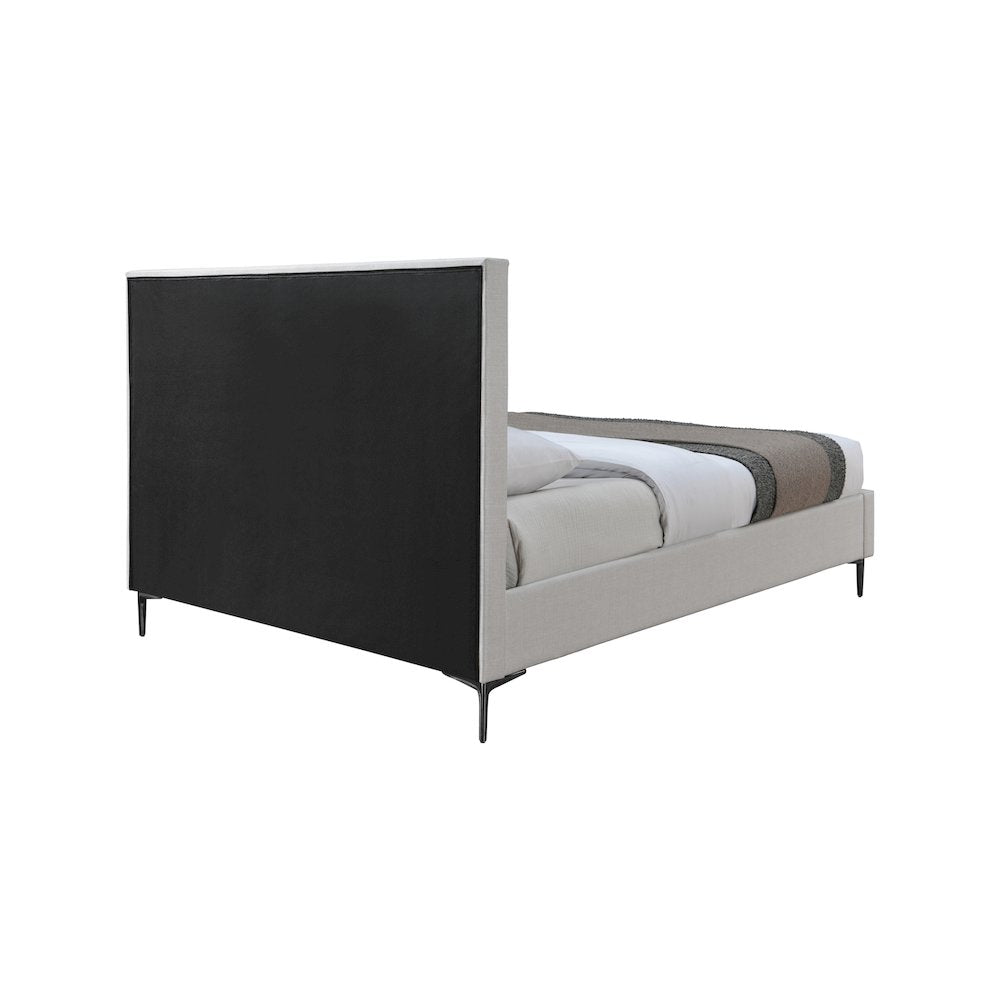 Hunter Cream Linen Textured King Bed