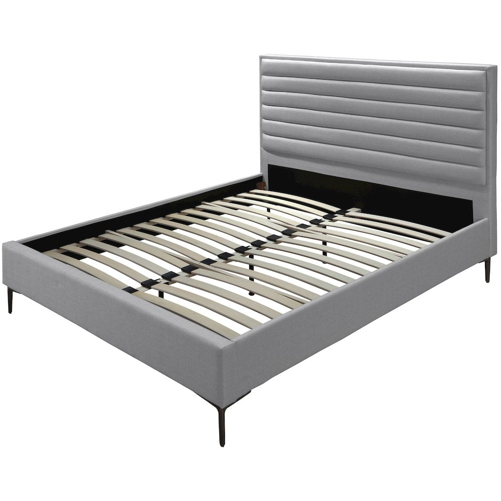Hunter Grey Linen Textured Full Bed