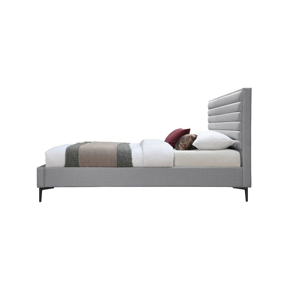 Hunter Grey Linen Textured King Bed
