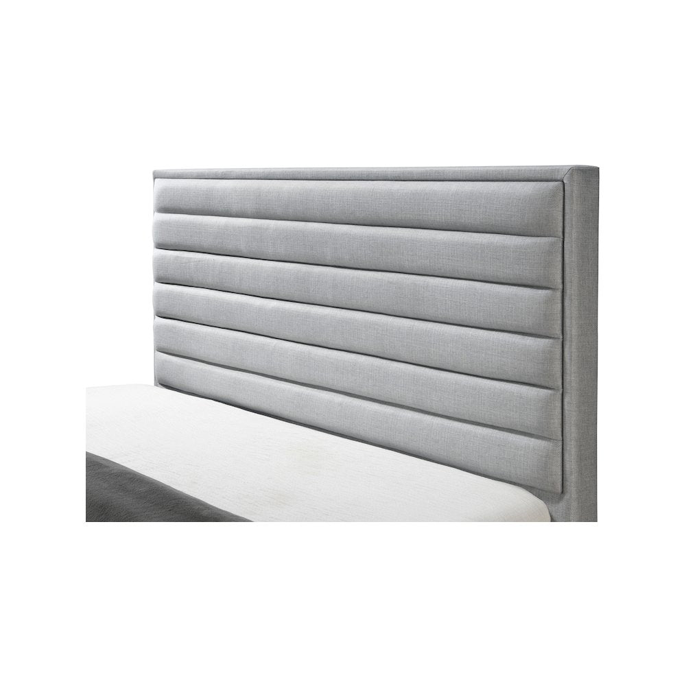 Hunter Grey Linen Textured King Bed