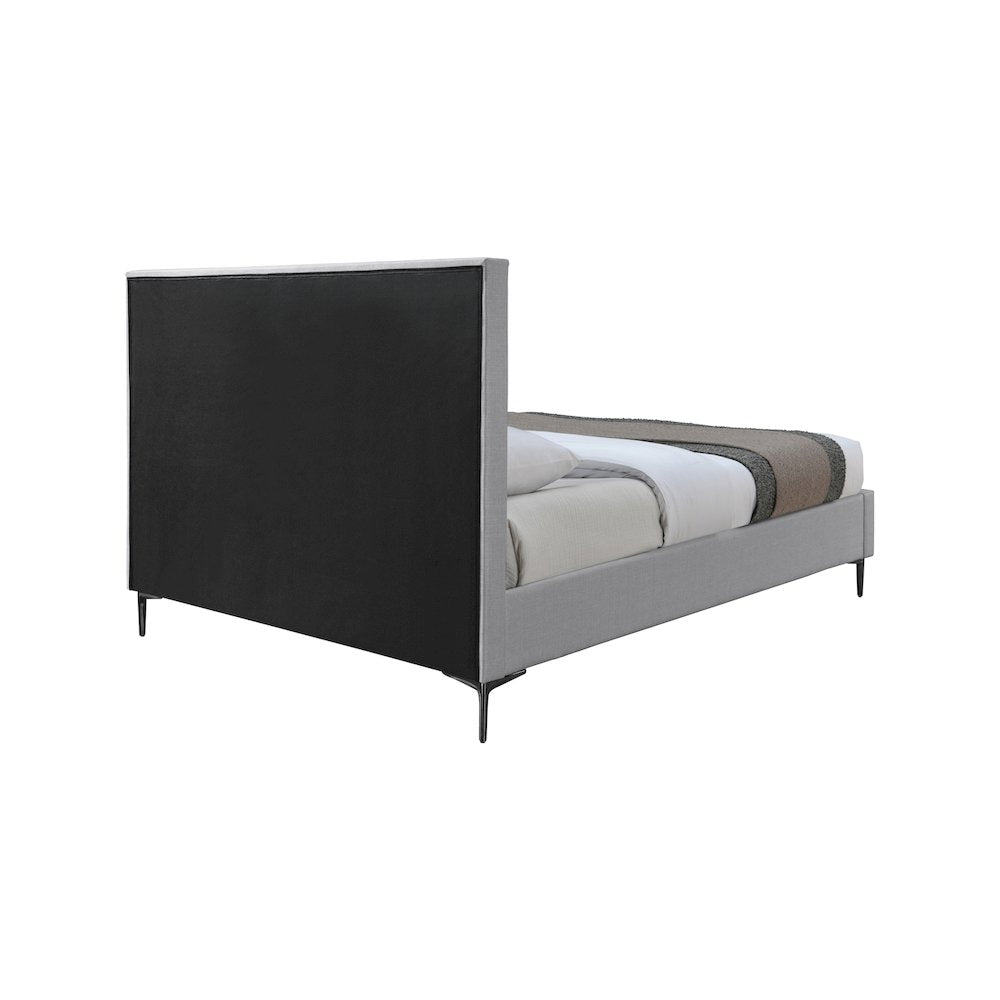 Hunter Grey Linen Textured King Bed