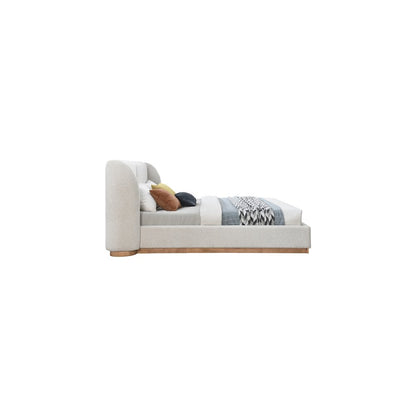 Jardin Cream Boucle Fabric Full Bed