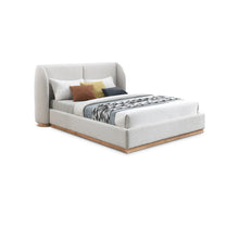 Jardin Cream Boucle Fabric King Bed