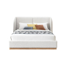Jardin Cream Boucle Fabric King Bed