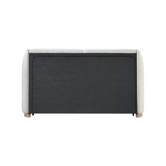 Jardin Cream Boucle Fabric King Bed