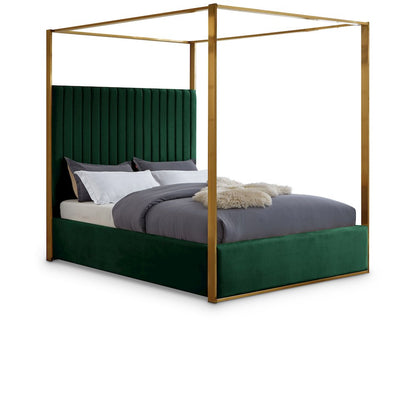 Jones Green Velvet Queen Bed