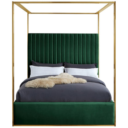 Jones Green Velvet Queen Bed