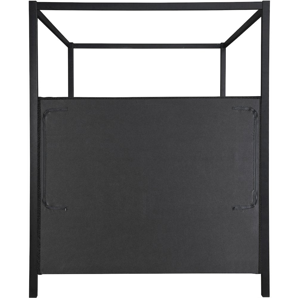 Kelly Black Boucle Fabric Queen Bed